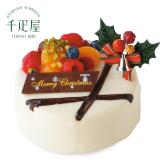 【クリスマス】京橋千疋屋　クリスマスムースショコラブラン　ホワイトチョコレートムース４号