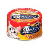 銀のスプーン　缶まぐろ・かつおにささみ入り７０ｇ