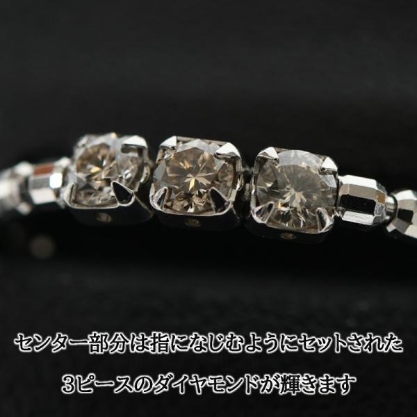 ダイヤモンドストレッチリング合計０．３ｃｔ イエローゴールド 