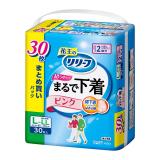 花王　リリーフ　パンツタイプ　まるで下着　２回分　ピンク　Ｌサイズ　３０枚