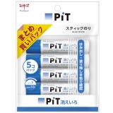 トンボ鉛筆　スティックのり　消えいろピットＳ　５本パック