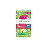 ナチュラ　さら肌さらり　コットン１００％　軽やか吸水パンティライナー１７ｃｍ　５ｃｃ　３２枚