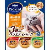 コンボ　プレゼント　キャット　おやつ　歯の健康と口臭ケア　３種のバラエティパック　９０ｇ