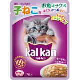 カルカン　パウチ　１２ヵ月までの子ねこ用　お魚ミックス　まぐろ・かつお・たい入り　７０ｇ