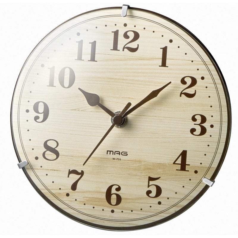 ノア精密 MAG掛時計 ミドル W-740 WH-Z ホワイト 掛け時計、壁掛け時計