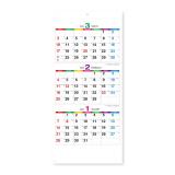 新日本カレンダー　2024年カレンダー　カラーラインメモ・3か月文字