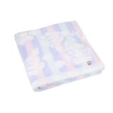 ブルー　牡丹文様