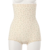 線画花柄クリーム