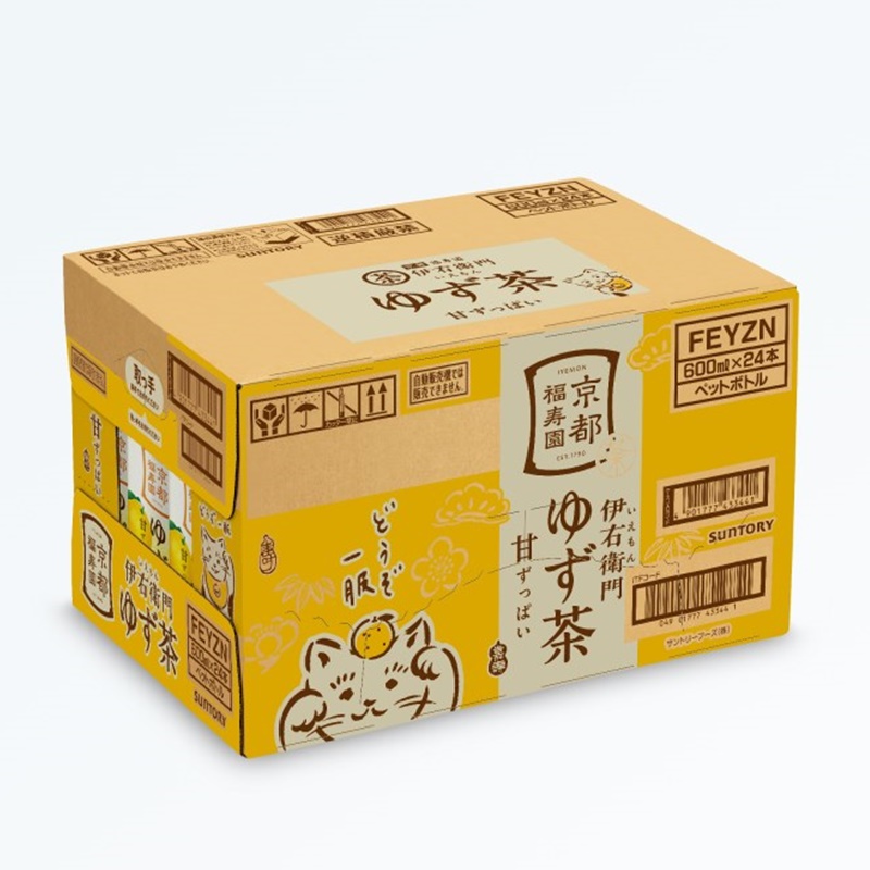 サントリー 伊右衛門 ゆず茶 600ml 1ケース24本入
