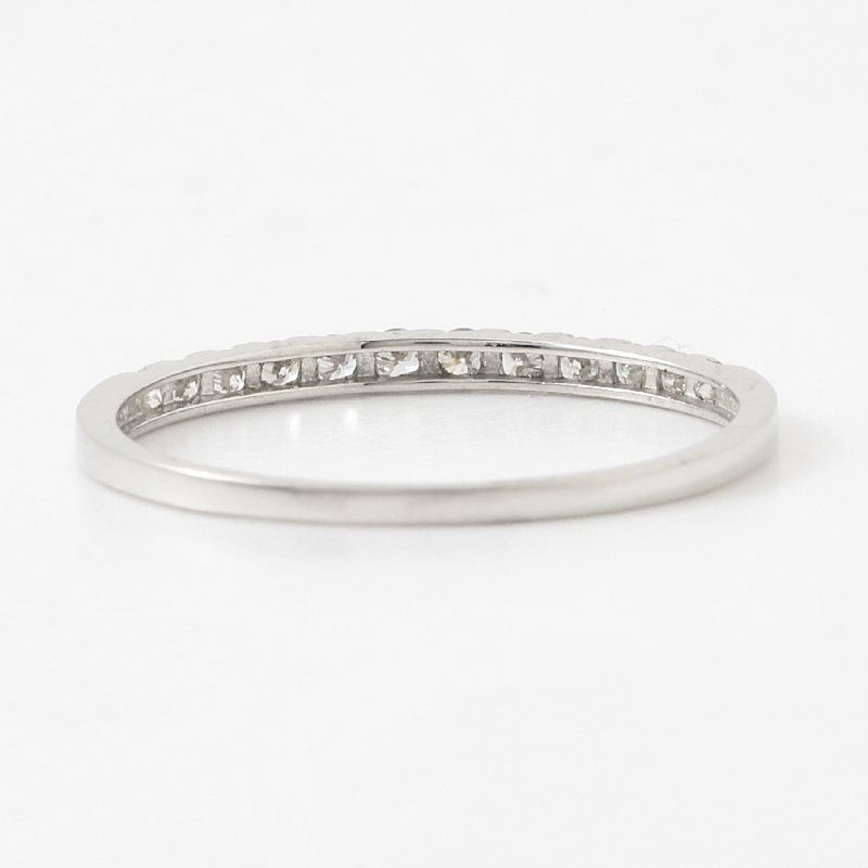 プラチナダイヤ計0．15ct ハーフエタニティリング（15号