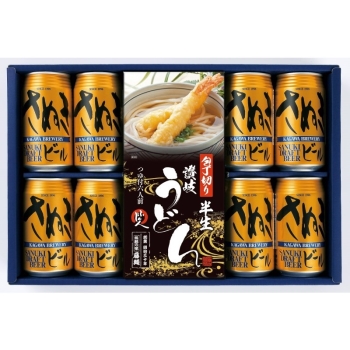 【お中元】さぬきビール  さぬきビール・うどんセット ＲＩＵ－８
