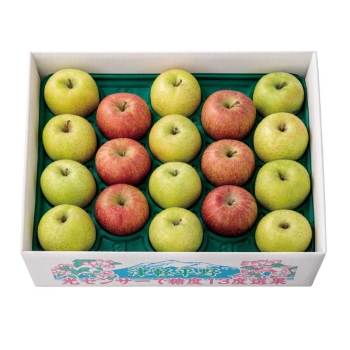 【お歳暮】ご自宅向け　青森県産サンふじ＆王林詰合せ（４．３ｋｇ）