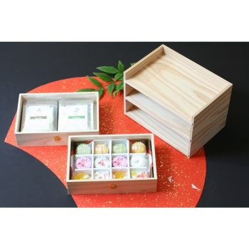 【父の日】ｈｅａｒｔｅａ　出雲茶師の銘茶パウダーとひと口菓子セット