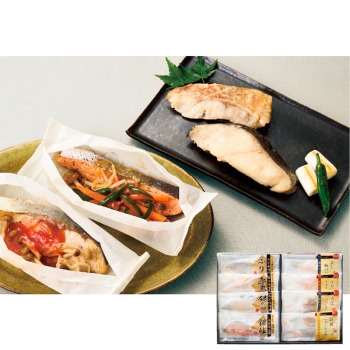 【お中元】 「丸七佐藤水産」レンジで簡単　西京漬・包み焼き詰合　Ｂ－１０