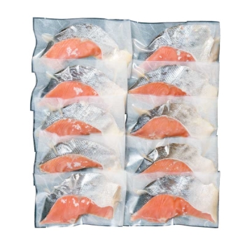 【お歳暮】北海道産　新巻鮭　塩麹漬切身詰合せ　Ｌ－１５