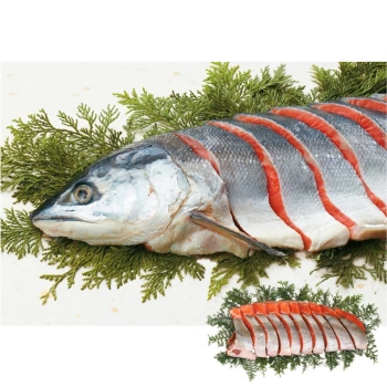 【お歳暮】北海道加工　塩紅鮭　山漬汐風干し姿切り（中辛塩味）Ｌ－７