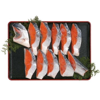 【お歳暮】北海道 猫足昆布使用昆布だし塩紅鮭姿切り半身 L-17