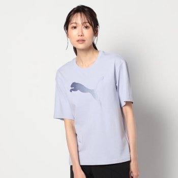 プーマ ウィメンズ グラフィックTシャツ(M ライトブルー