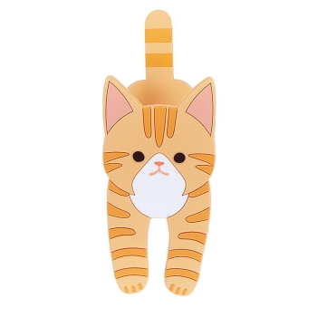 マグネットフック　クリップ　ネコ　　　茶トラ