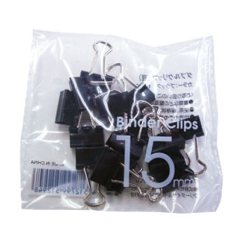 ダブルクリップ ブラック 豆 15mm15個入