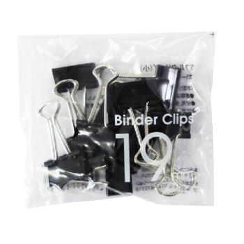 ダブルクリップ ブラック 小 19mm10個入