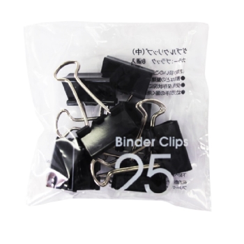ダブルクリップ ブラック 中 25mm 8個入