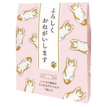 キモチ　ネコのきもちホットアイマスクアソート　（よろしくおねがいします）　３枚