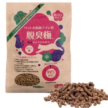 ペットの脱臭トイレ砂　脱臭梅　０．５Ｌ