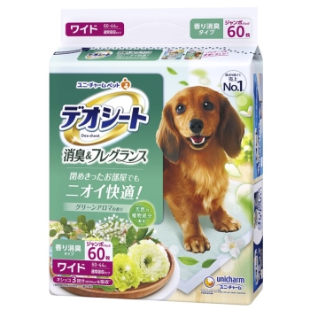■　デオシート消臭＆フレグランスグリーンアロマの香りワイド　６０枚