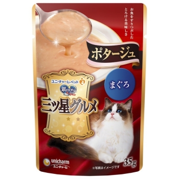 ■　ユニ・チャーム　銀のスプーン三ツ星グルメパウチポタージュまぐろ３５ｇ