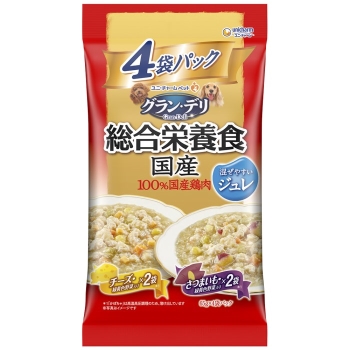 グラン・デリ　総合栄養食国産パウチジュレ成犬用さつまいも入り・チーズ入り６５ｇ×４袋