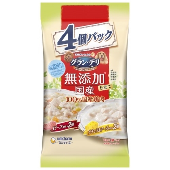 グラン・デリ 無添加仕立て国産パウチビーフ入り×ナチュラルチーズ入り 70g×4個