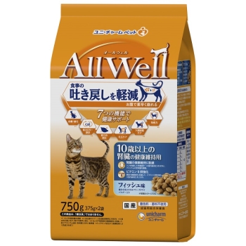 ＡｌｌＷｅｌｌ１０歳以上の腎臓の健康維持用フィッシュ味挽き小魚とささみ７５０ｇ