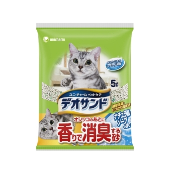 ■　デオサンド　オシッコのあとに香りで消臭する砂　ナチュラルソープの香り　５Ｌ