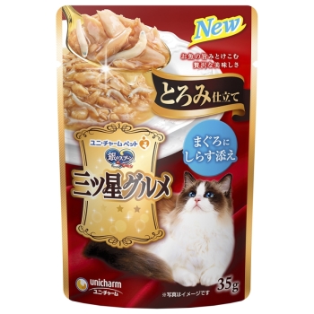 三ツ星グルメパウチとろみ仕立てまぐろにしらす添え３５ｇ
