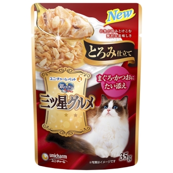 ■　銀のスプーン　三ツ星グルメパウチ　とろみ仕立て　まぐろ・かつおにたい添え　３５ｇ