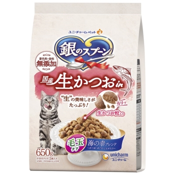 ■　銀のスプーン国産生かつおｉｎ　毛玉ケア海の幸ブレンド６５０ｇ