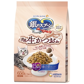■　銀のスプーン国産生かつおｉｎ　１５歳頃から海の幸ブレンド６５０ｇ