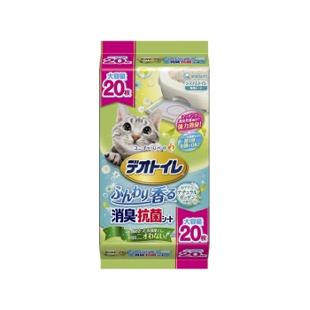 ■　デオトイレ　ふんわり香る消臭・抗菌シート　ナチュラルガーデンの香り　２０枚