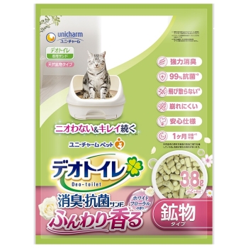 ■　デオトイレ　ふんわり香る消臭・抗菌サンド　ホワイトフローラルの香り　３．８Ｌ