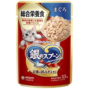 ■　ユニ・チャーム　銀のスプーンパウチ総合栄養食まぐろ５５ｇ