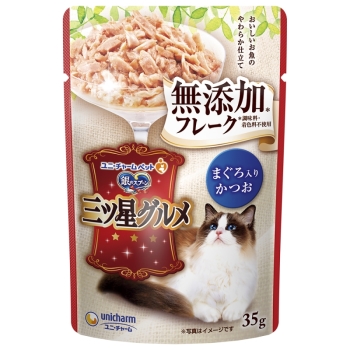 三ツ星グルメパウチフレーク無添加まぐろ入りかつお３５ｇ