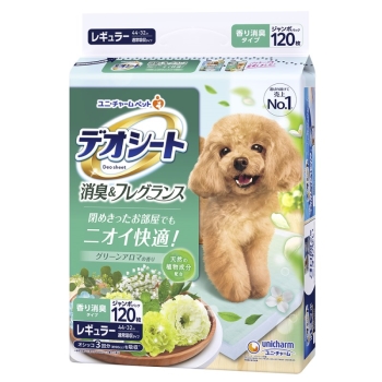 ■　デオシート消臭＆フレグランスグリーンアロマの香りレギュラー　１２０枚