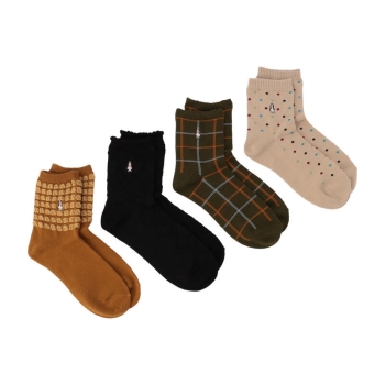 【福袋】ハッシュパピー　クルー丈ソックス　４足組