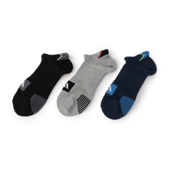 アディダス　スーパーメッシュスニーカー丈ソックス　３足組