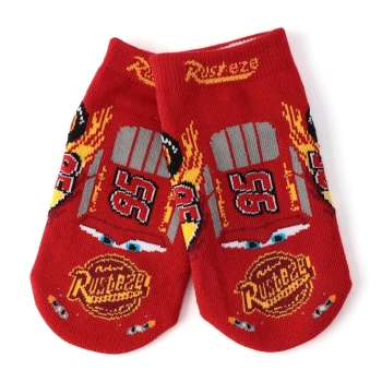 トドラー男児　カーズ　フロント柄スニーカー丈ソックス