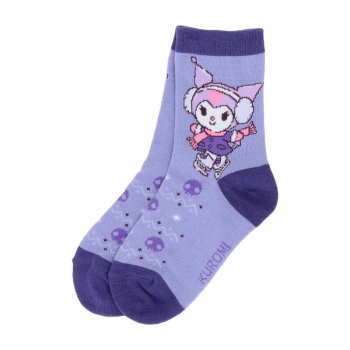 トドラー女児　サンリオ　クロミ　クルー丈ソックス