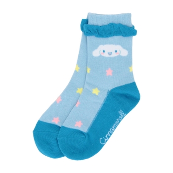 トドラー女児　サンリオ　シナモロール　クルー丈ソックス