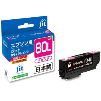 ジット リサイクルインク エプソン80 マゼンタ増量 JIT-E80ML
