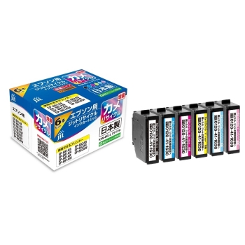 ジットリサイクルインク エプソンKAMカメ 6色パック増量